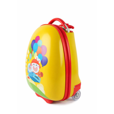 Carbon Plastic Airlen Kids Bag 16 inches - Yellow