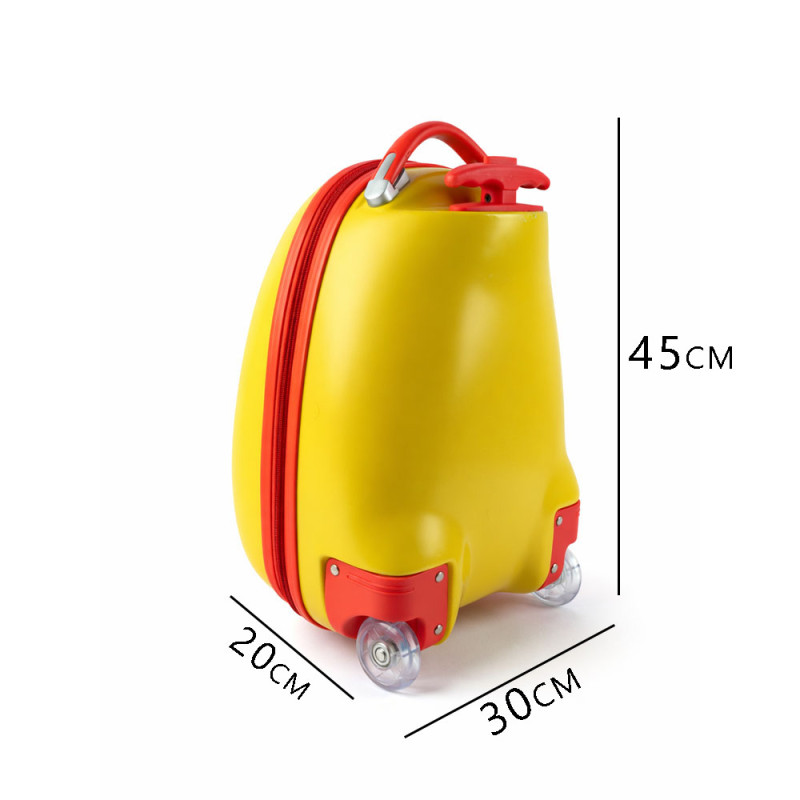 Carbon Plastic Airlen Kids Bag 16 inches - Yellow