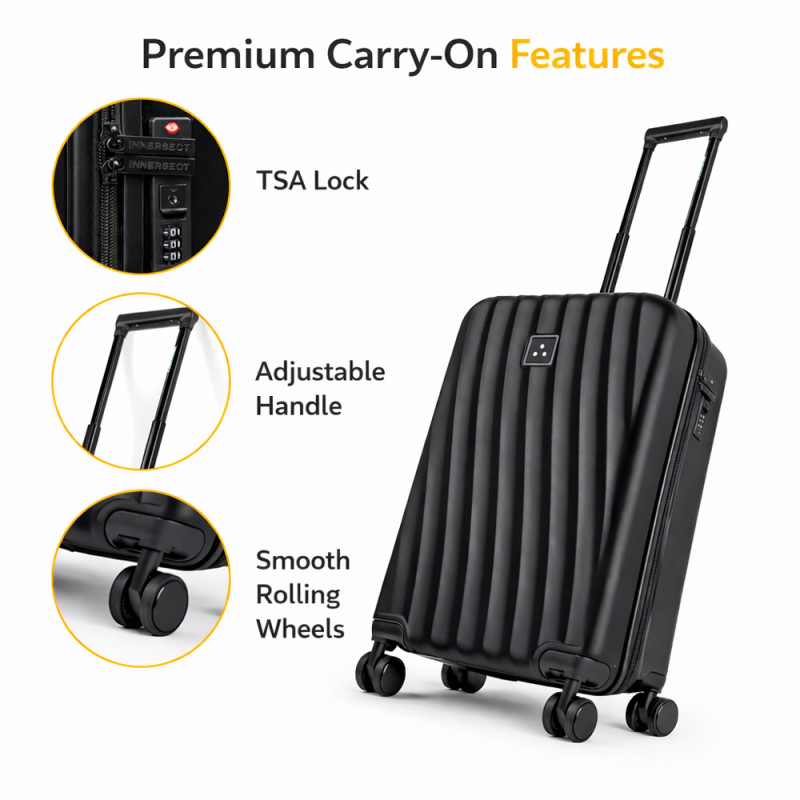 Innersect 20" Hardshell Spinner Trolley – Classic Black