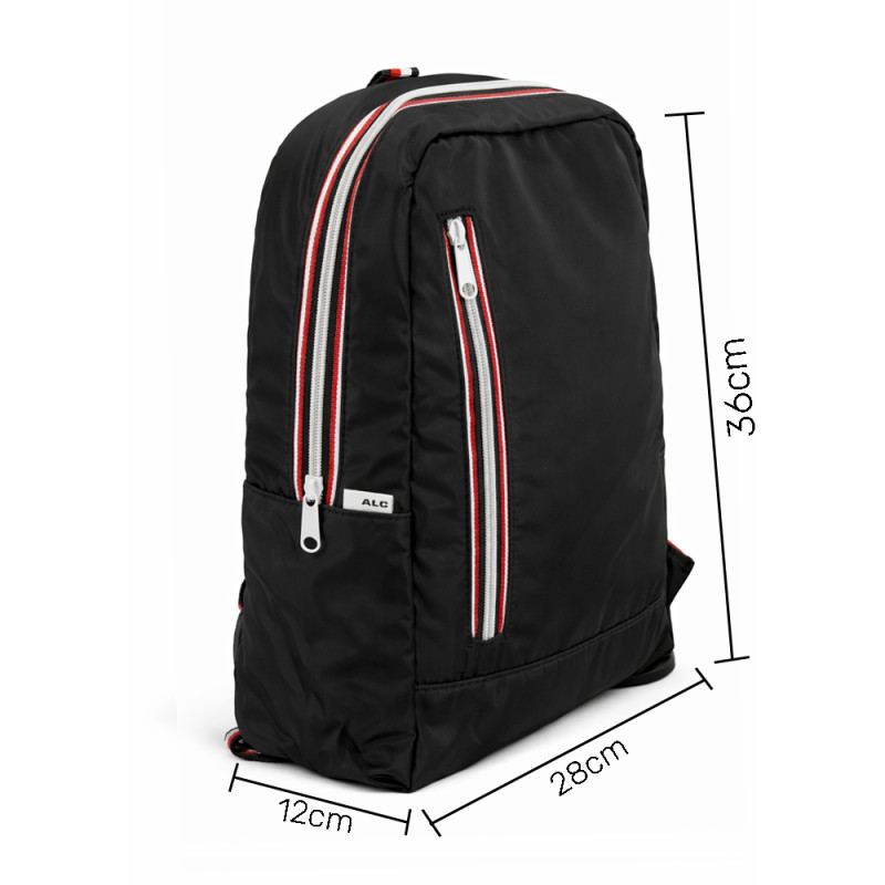 Urban Minimalist Student Backpack – Stealth Black (36cm)