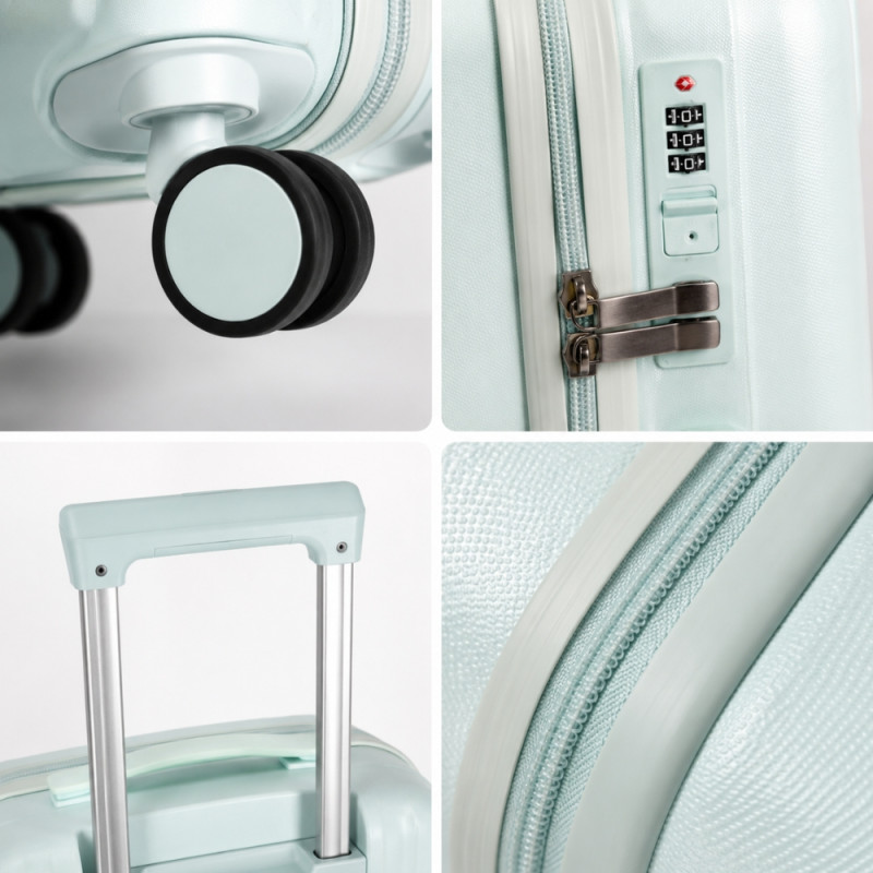 Fashion 20" Aqua Trolley - PVC Suitcase