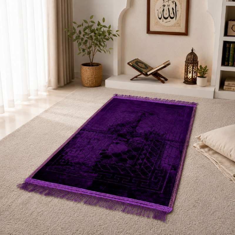 Premium Floor Rug/Carpet – Dark Violet Purple Non-Slip Design (115 x 70 cm)