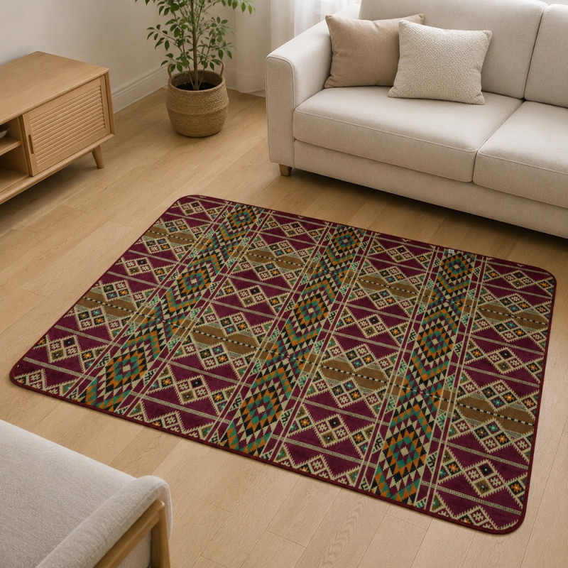 Geometric Patterned Carpet – Assorted (Assorted)
