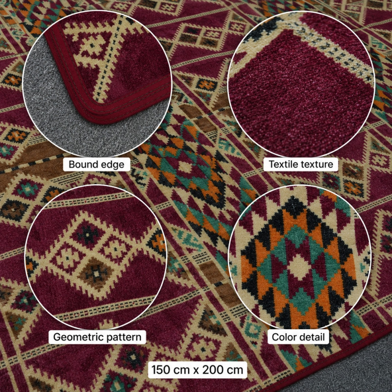 Geometric Patterned Carpet – Assorted (Assorted)
