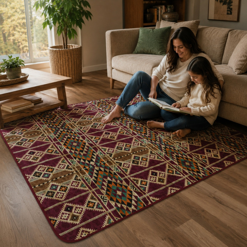 Geometric Patterned Carpet – Assorted (Assorted)
