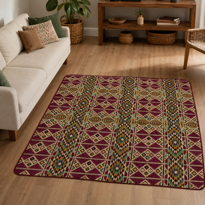 Geometric Patterned Carpet – Assorted (Assorted)