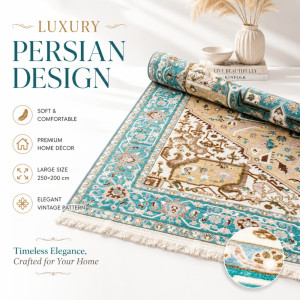Premium Floor Rug/Carpet – multi color Non-Slip Design (250 x 200cm) Premium Floor Rug/Carpet – multi color Non-Slip Design (250 x 200cm)