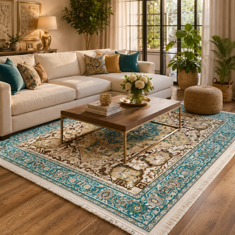 Premium Floor Rug/Carpet – multi color Non-Slip Design (250 x 200cm)
