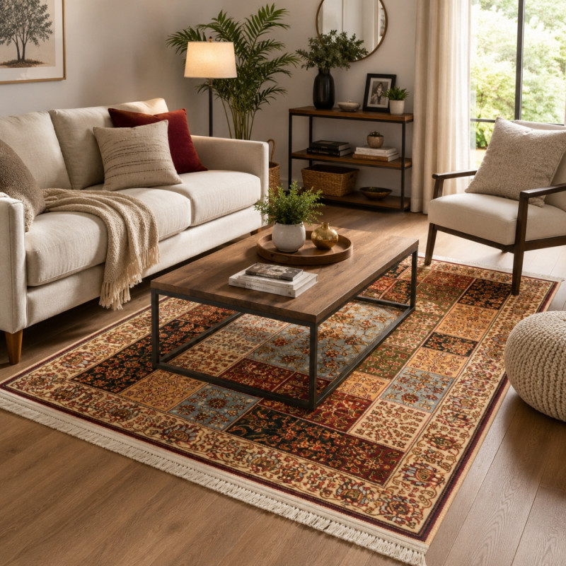 Premium Floor Rug/Carpet – multi color Non-Slip Design (200 x 160cm)