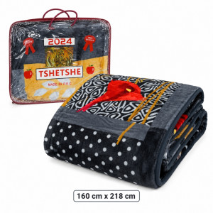 Elegant Softness TSHETSHE Blanket – Black (Queen)