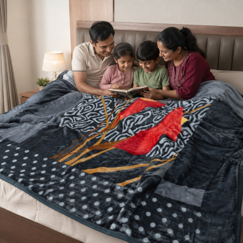 Elegant Softness TSHETSHE Blanket – Black (Queen)