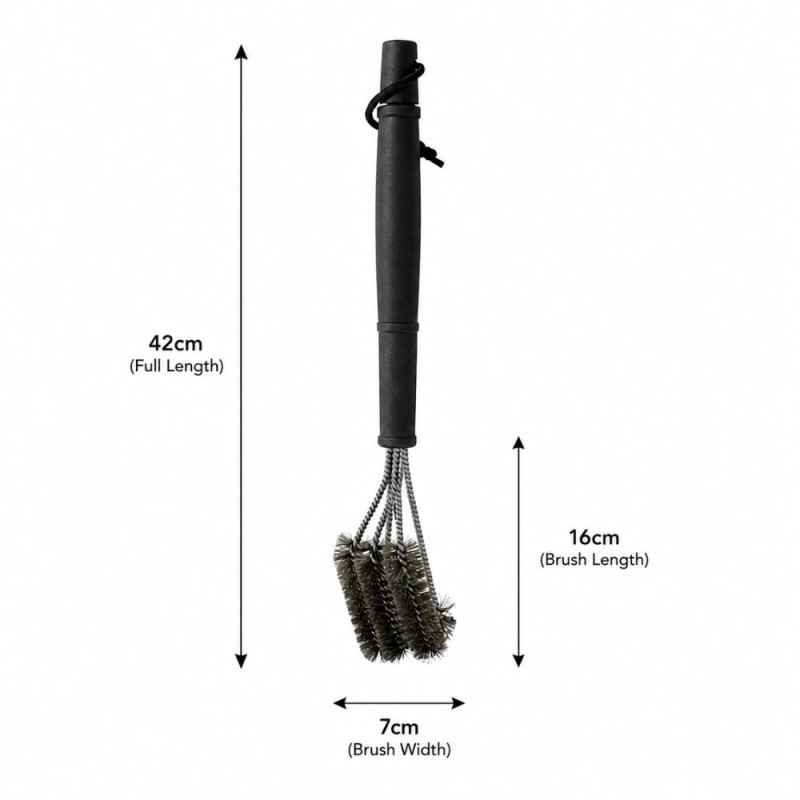 Professional Heavy-Duty Barbecue Grill Cleaning Brush – Stainless Steel Bristles (42cm)