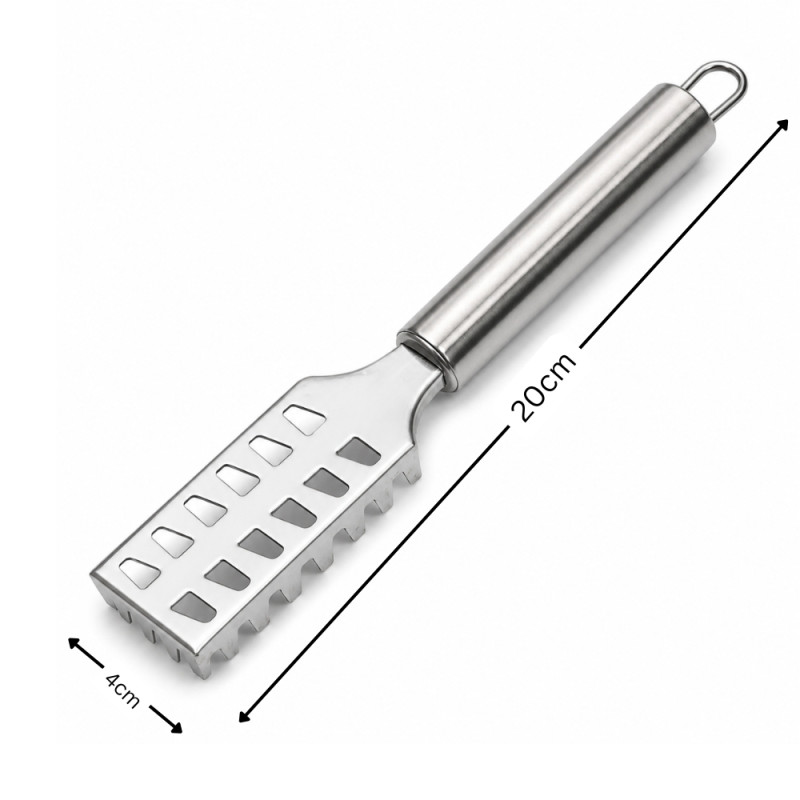 Square Fish Scale Planing Tool – Silver (20x4cm)