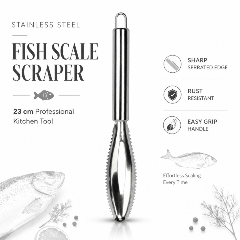 Premium Stainless Steel Kitchenware – Silver Durable Finish (23x4cm)