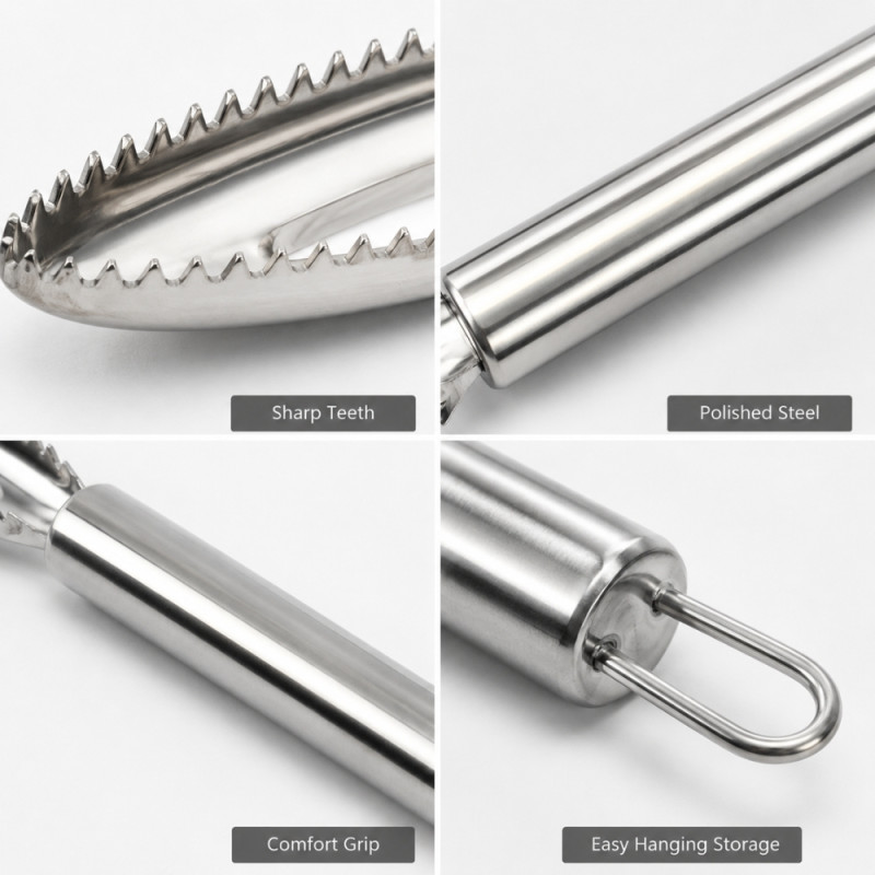 Premium Stainless Steel Kitchenware – Silver Durable Finish (23x4cm)