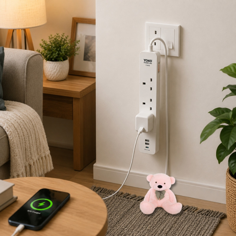 Yoko Power Link Extension Socket – Compact (28x6cm)