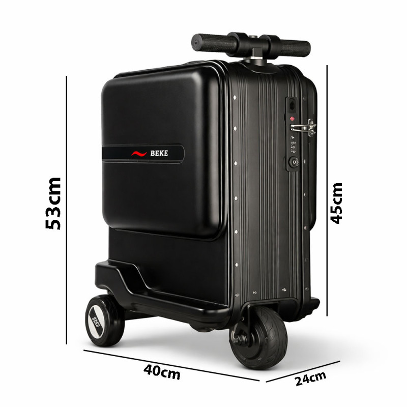 BEKE Premium 20-Inch Electric Ride-On Smart Trolley – Matte Black