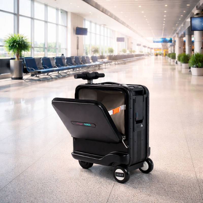 BEKE Premium 20-Inch Electric Ride-On Smart Trolley – Matte Black