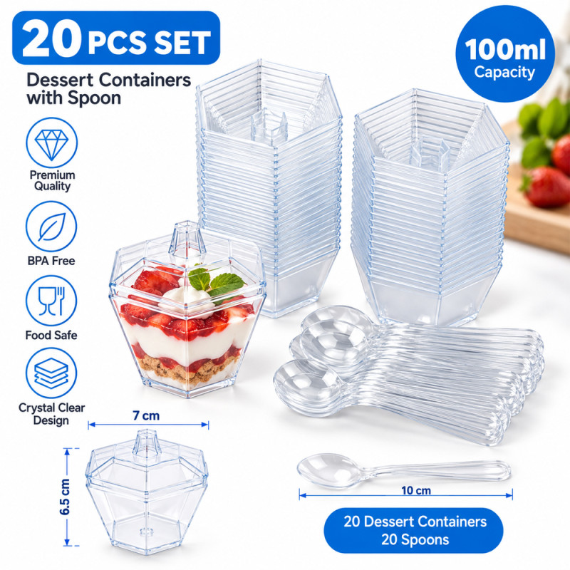 Dessert Containers with Spoon