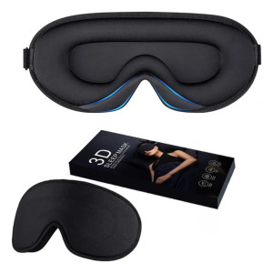 3D Contoured Memory Foam Sleep Mask Set – Gray with Earplugs (24cm) 3D Contoured Memory Foam Sleep Mask Set – Gray with Earplugs (24cm)