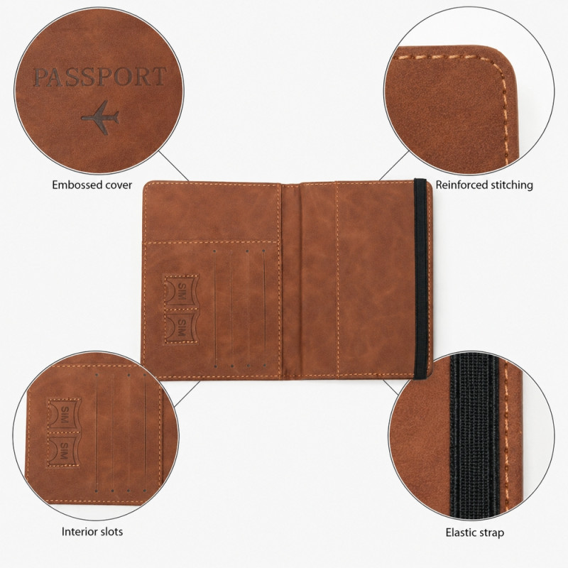 Desert Sand Travel Wallet Designed for Daily Grooming & Self-Care – Tan (H-15, W-10.5, L-22 CM)