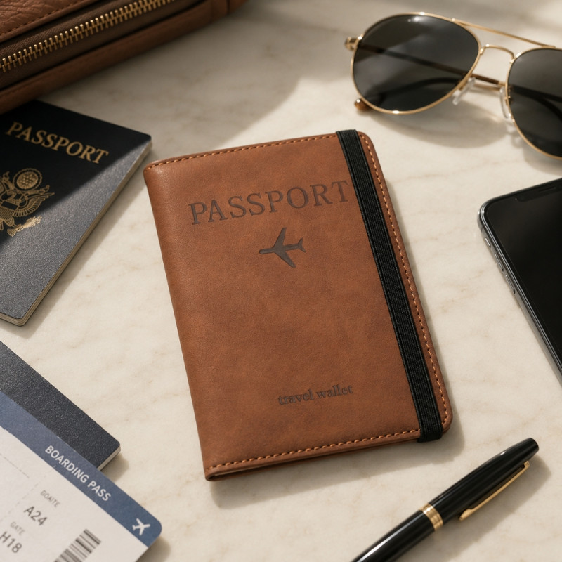 Desert Sand Travel Wallet Designed for Daily Grooming & Self-Care – Tan (H-15, W-10.5, L-22 CM)