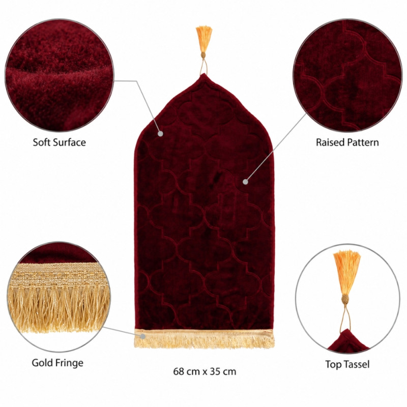 Kids Prayer Mat – Red (68x35cm)