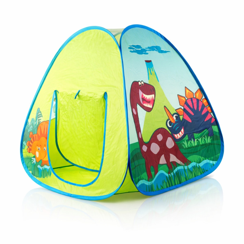 Kids Dino-Adventure Pop-Up Play Tent – Vibrant Lime Prehistoric Edition (80 x 70cm)