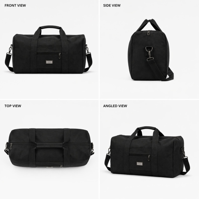 Men’s Executive Travel Duffel – Stealth Black (60cm)