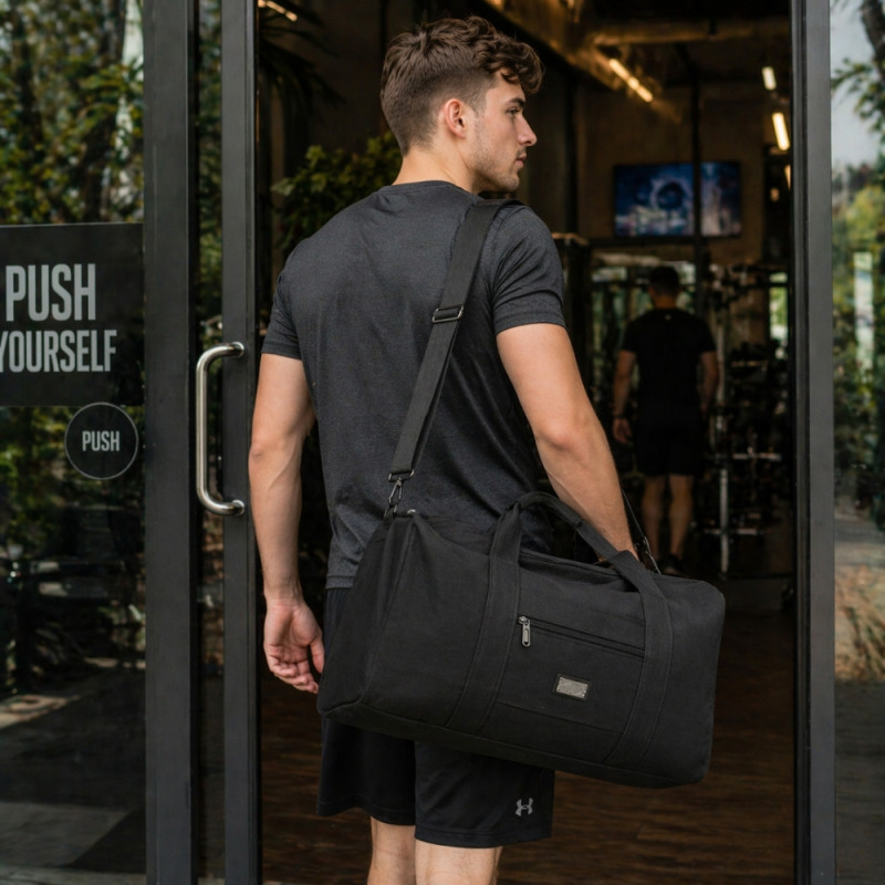 Men’s Executive Travel Duffel – Stealth Black (60cm)