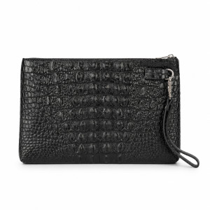 Radical men's genuine leather crocodile texture clutch bag – Black (18 x 26 cm) Radical men's genuine leather crocodile texture clutch bag – Black (18 x 26 cm)