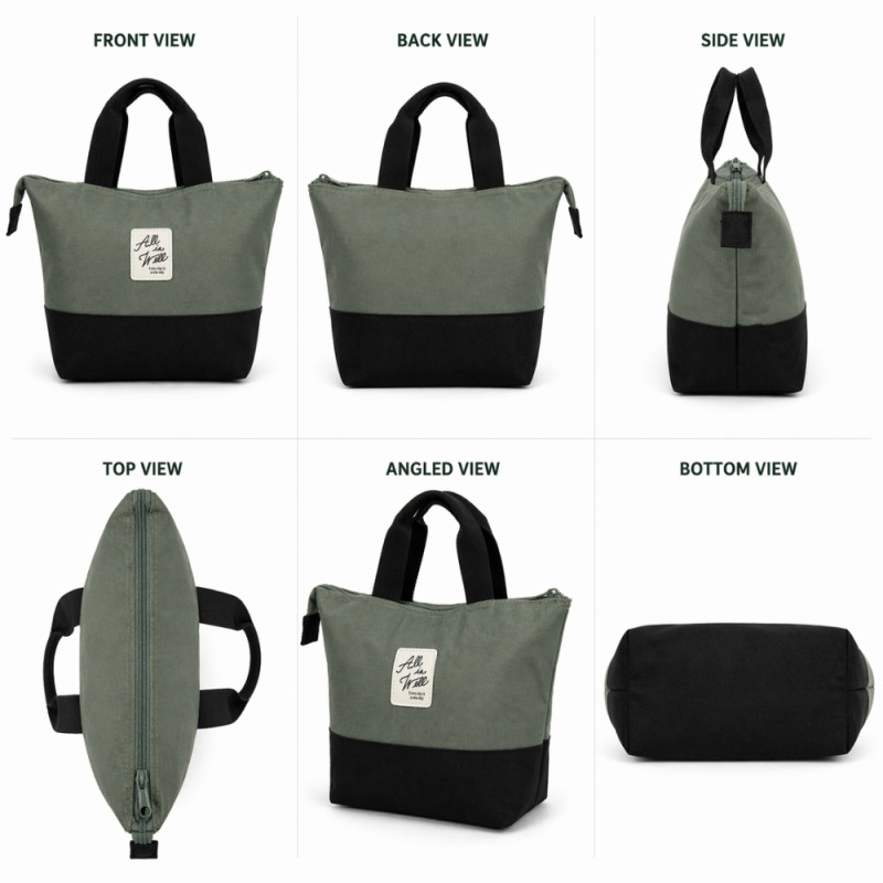 Professional Insulated Lunch Tote – Rugged Olive & Black (30cm)