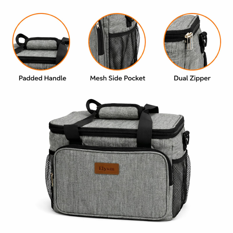 Premium Insulated Thermal Lunch Bag Large Capacity 
