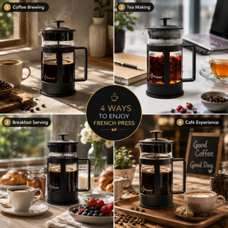 Crystal Clear Glass Tumbler Set – Black Premium Quality (17 x 10cm)