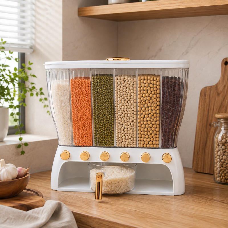 Multi Compartment Kitchen Storage Dispenser
