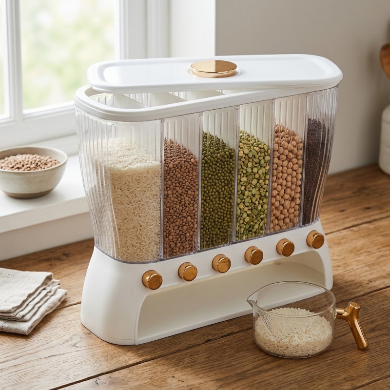 Multi Compartment Kitchen Storage Dispenser