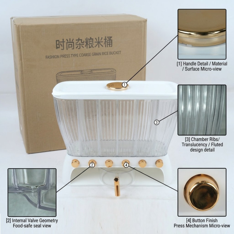 Multi Compartment Kitchen Storage Dispenser