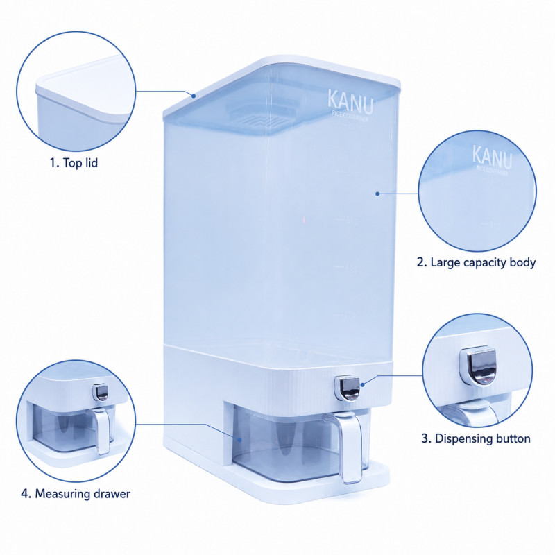 Rice Container & Dispenser - 41.5cm