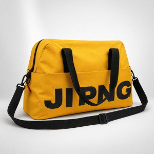 Practical Travel Duffel – Vibrant Yellow & Black (49cm)