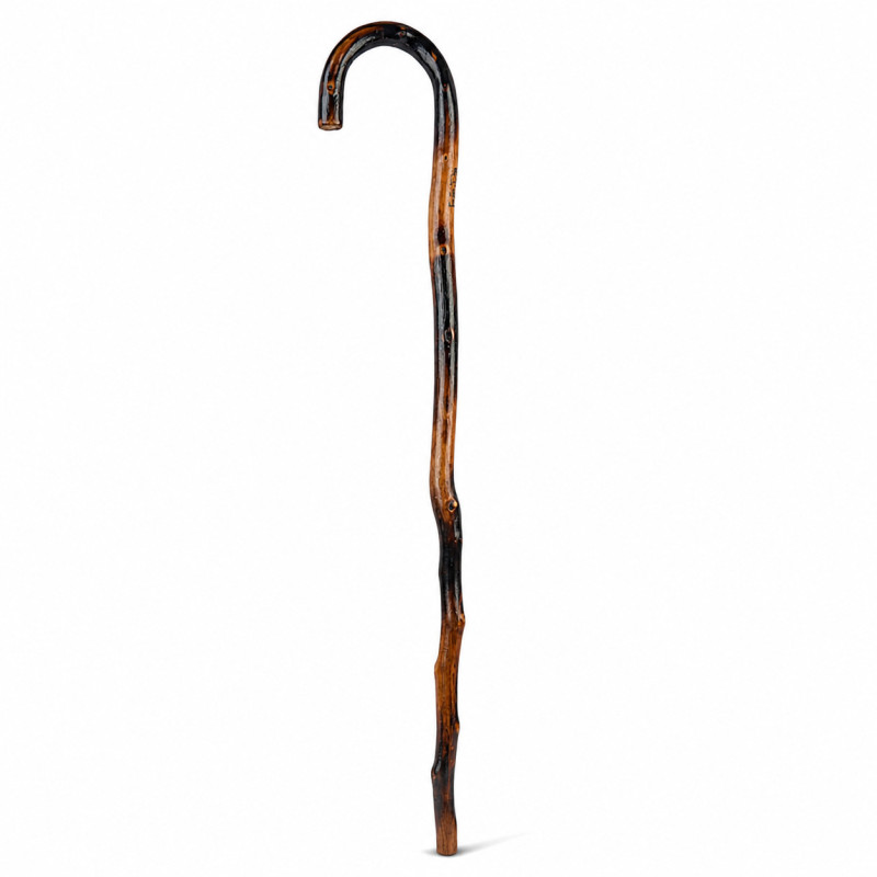 Professional Handmade Black & Brown Wooden Walking Cane – Rustic Natural Design (36")