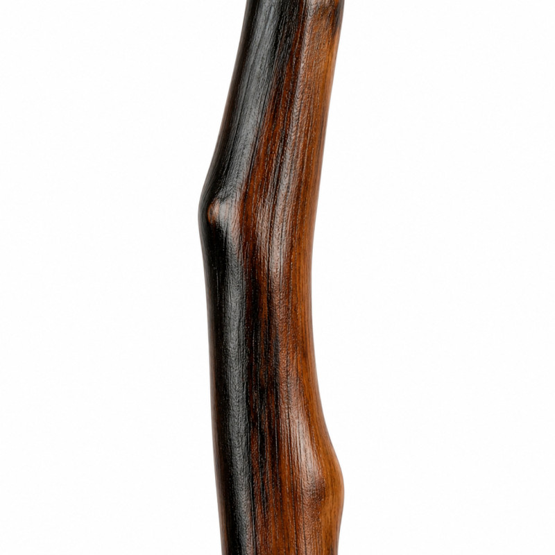 Professional Handmade Black & Brown Wooden Walking Cane – Rustic Natural Design (36")