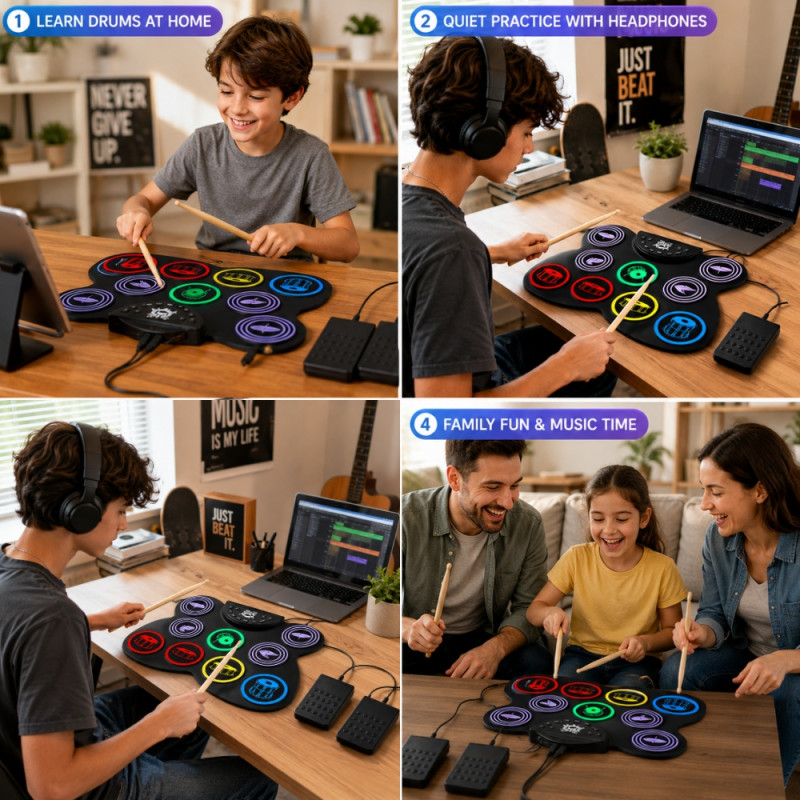 Electronic Drum Pad Kit