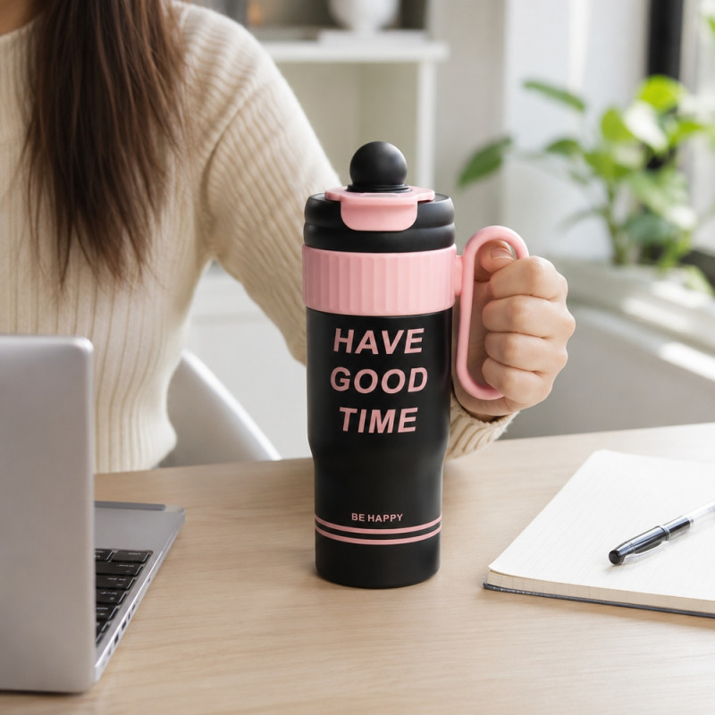 Insulated Vacuum Flask – Pink