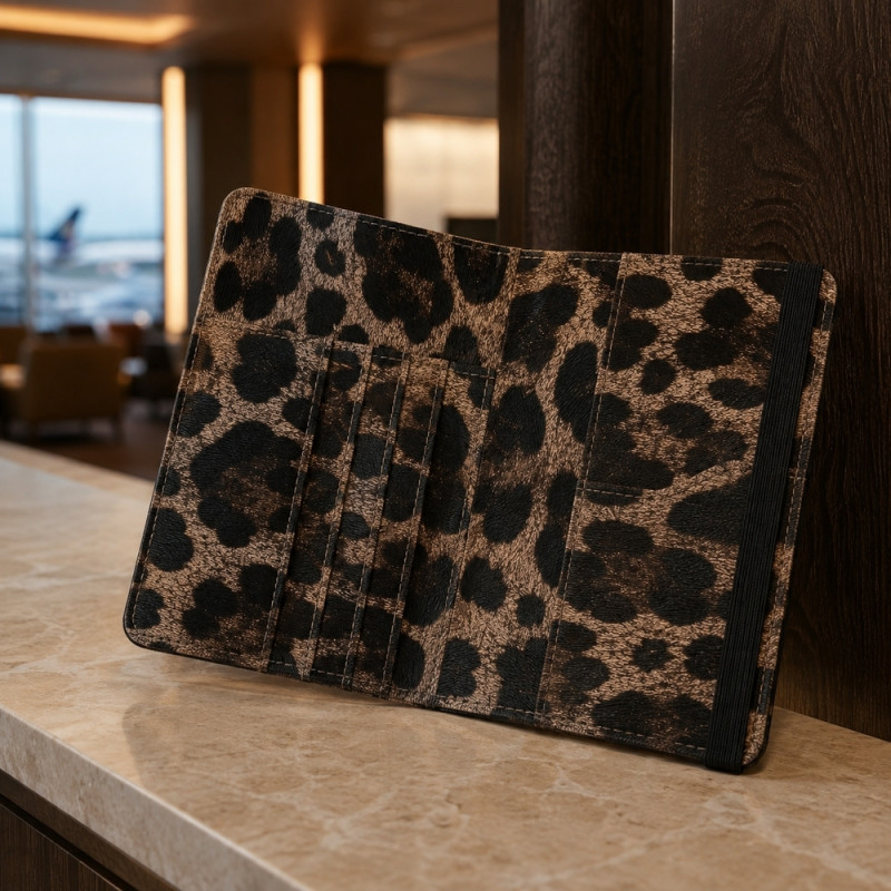 Leopard Print Passport Holder