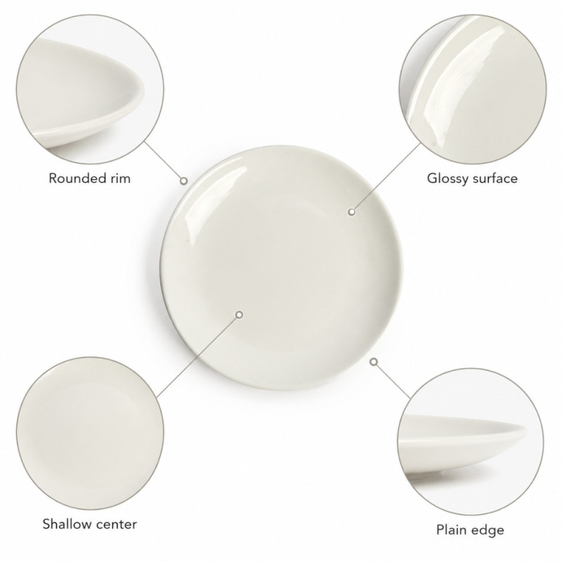White Ceramic Plate – Classic