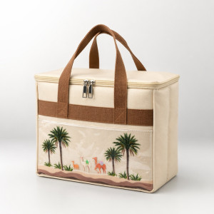 Extra Large Thermal Food Bag – Premium Brown & Ivory (36cm) Extra Large Thermal Food Bag – Premium Brown & Ivory (36cm)