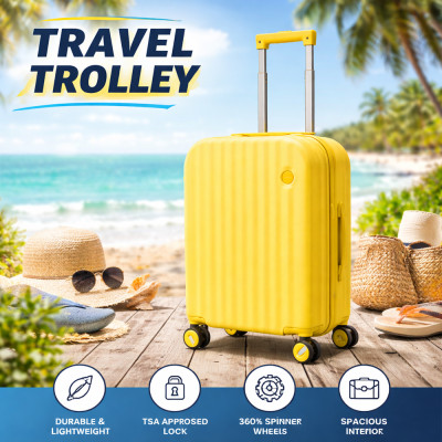 Airlen Premium 24-Inch Lightweight PP Trolley Suitcase – Medium