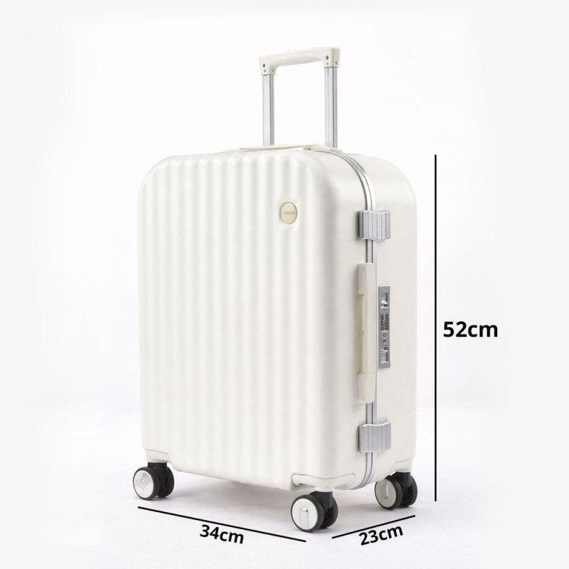 Airlen 20-Inch Premium ABS Hard Shell Trolley – Cream