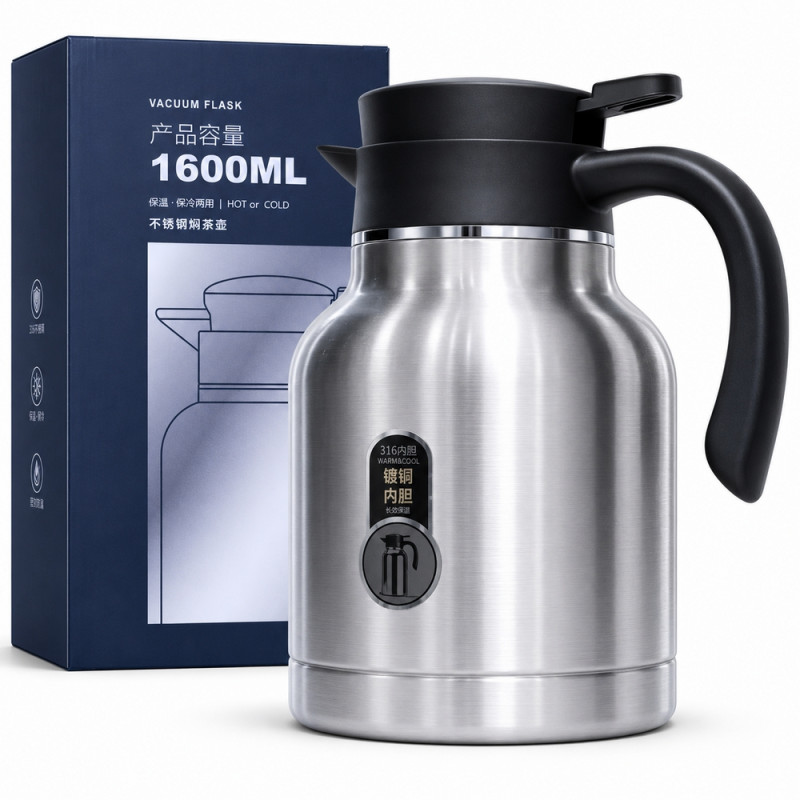 Insulated Vacuum Flask – Silver (1600ml)