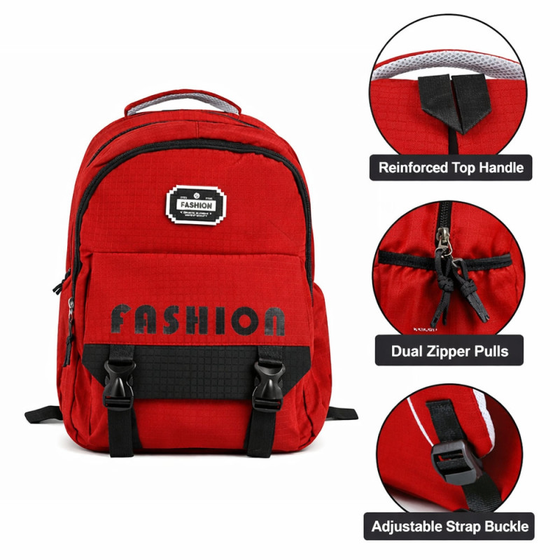 Urban Adventure High-Capacity Backpack – Radiant Red (46cm)
